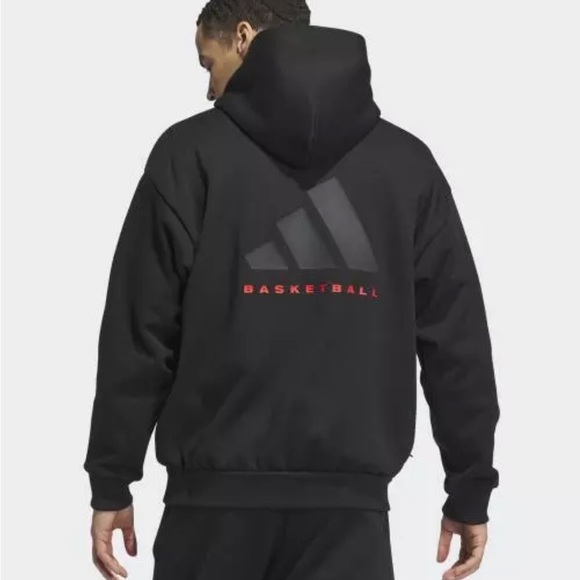 ADIDAS BASKETBALL Black HOODIE size XL - Picture 1 of 9